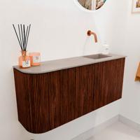 Toiletmeubel Mondiaz Joya Dlux | 91.6 cm | Meubelkleur Ruby | Faye wastafel Saba Wasbak Rechts | Zonder kraangat(en)