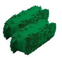 Feest/verjaardag versiering crepe slingers - Set van 3x stuks - donker groen - 24 meter - papier - F