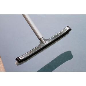 Interline deluxe zwembadborstel 45 cm aluminium/nylon