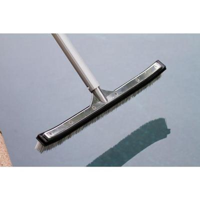 Interline deluxe zwembadborstel 45 cm aluminium/nylon