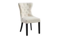 Stoel CASTLE met comfortabele handgreep, linnen stof, beige, in barokstijl - 47536