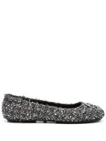 Tory Burch ballerines Double T en cuir - Argent