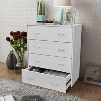 Dressoir met 4 lades 60x30,5x71 cm wit