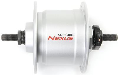 SHIMANO Shim.hub dyn.dhc3003 28h sol.axle 6v/3w sil.e2