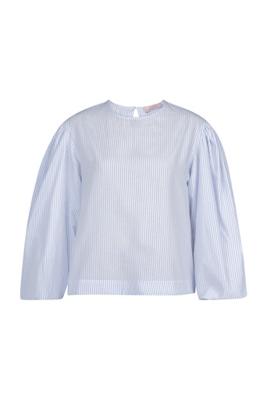 Florence stripe top - light blue/off white - 13583