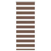 VidaXL Zebra rolgordijn 65x150 cm stofbreedte 60,9 cm polyester bruin