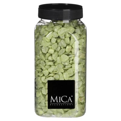 Mica Decorations decoratie steentjes - lichtgroen - 650ml - hobby steentjes