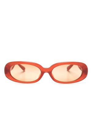 Linda Farrow lunettes de soleil Cara à monture ovale - Orange