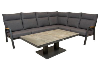 Qopps Amon loungehoek met Camos in hoogte verstelbare tafel