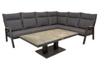 Qopps Amon loungehoek met Camos in hoogte verstelbare tafel