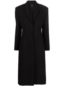 PINKO manteau mi-long à fermeture dissimulée - Noir