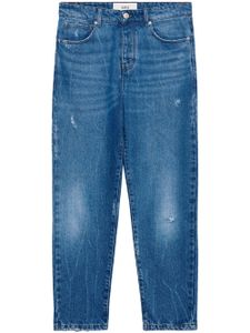 AMI Paris logo-patch straight-leg jeans - Bleu