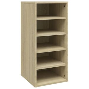 vidaXL Schoenenkast 31,5x35x70 cm bewerkt hout sonoma eikenkleurig