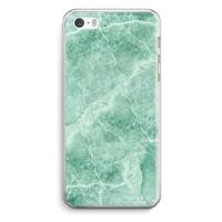 Groen marmer: iPhone 5 / 5S / SE Transparant Hoesje