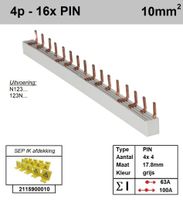 SEP Verdeelkam 4f pin 16 mod 18mm grijs P04016G00