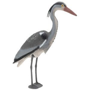 Tuindecoratie Reiger dierenbeeld - kunststof - 72 cm - vogelverschrikker