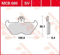 TRW Remblokken, en remschoenen voor de moto, MCB680 Allround organisch