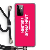 Neuters (roze): Samsung Galaxy A72 5G Transparant Hoesje met koord