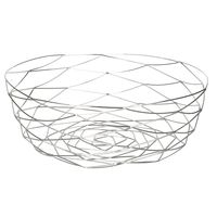 Medium-size fruitschaal Chrome metal rond 27 x 11 cm