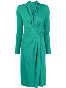 Alberta Ferretti robe mi-longue à détail torsadé - Vert