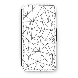 Geometrische lijnen zwart: iPhone 8 Plus Flip Hoesje