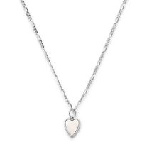 Ketting Hartje zilver-parelmoer wit 41-44 cm