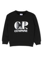 C.P. Company Kids sweat en coton à logo imprimé - Noir - thumbnail