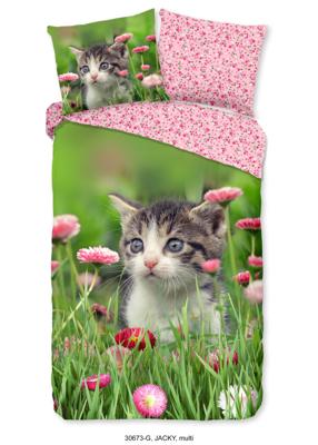 Good Morning Kinderdekbedovertrek "poes" - Multi - (140x200/220 cm) - Katoen Good Morning Kinderdekbedovertrek "poes" - Multi - (140x200/220 cm) - Katoen