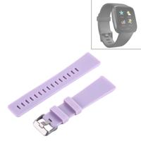 Voor Fitbit versa eenvoudige mode siliconen horlogebandje (lichtroze)