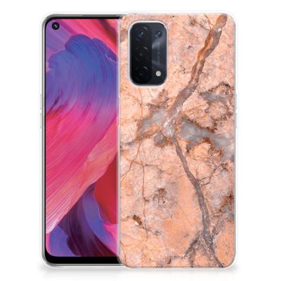 OPPO A93 5G | TPU | Siliconen hoesje | Marmer Oranje
