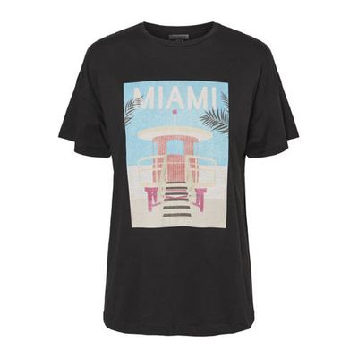 NOISY MAY T-shirt NMWENDY van biologisch katoen zwart NOISY MAY T-shirt NMWENDY van biologisch katoen zwart