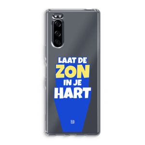Laat de zon in je hart: Sony Xperia 5 Transparant Hoesje