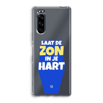 Laat de zon in je hart: Sony Xperia 5 Transparant Hoesje