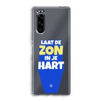Laat de zon in je hart: Sony Xperia 5 Transparant Hoesje