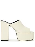 Paris Texas mules Sasha 130 mm à plateforme - Blanc