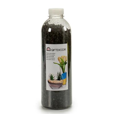 Decoratie steentjes/kiezeltjes - fijn - zwart - 1,5 kg - voor bloempot/plantenbak