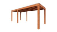 Trendhout Overkapping Palermo 610x255 cm- Plat dak- Hout- Trendhout
