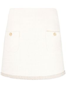 SANDRO A-line tweed miniskirt - Tons neutres