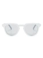 Moncler Eyewear lunettes de soleil rondes à plaque logo - Blanc