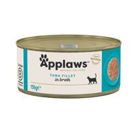APPLAWS Tonijnfilet in bouillon - natvoer voor katten - 156g