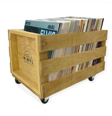 Vinyl Groove - 12" Houten Opbergkrat met Wieltjes (LP)