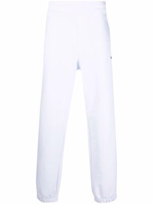 MSGM pantalon de jogging fuselé à logo imprimé - Blanc