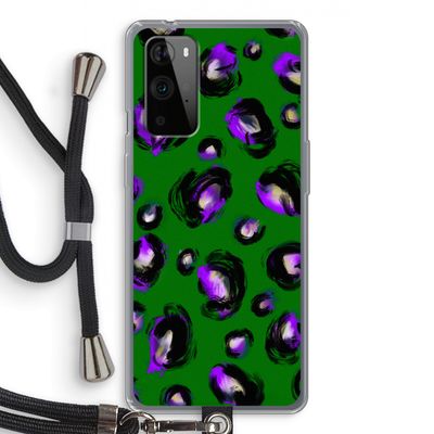 Green Cheetah: OnePlus 9 Pro Transparant Hoesje met koord