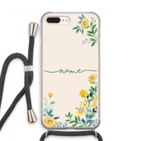 Gele bloemen: iPhone 7 PLUS Transparant Hoesje met koord