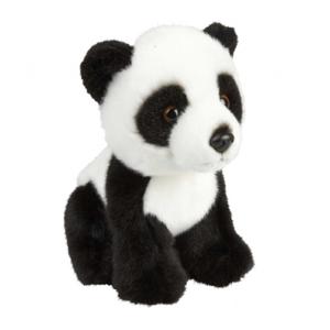 Pluche panda beer knuffel - 18 cm - Pandaberen knuffels - zwart/wit