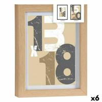 Fotolijsten 18 x 23 x 2,5 cm Natuurlijk Glas Hout MDF (6 Stuks)