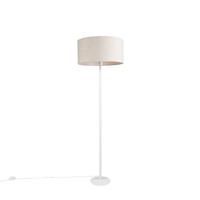 QAZQA Moderne vloerlamp wit met peperkleurige kap 50 cm - Simplo - thumbnail