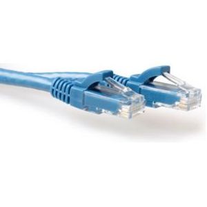ACT Blauwe 0,5 meter U/UTP CAT6 patchkabel snagless met RJ45 connectoren