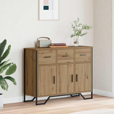 Dressoir artisanaal eikenkleurig 97 x 32.5 x 74.5 cm