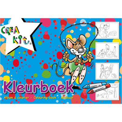 A4 kleurplaten/kleurboeken blauw 24 vellen